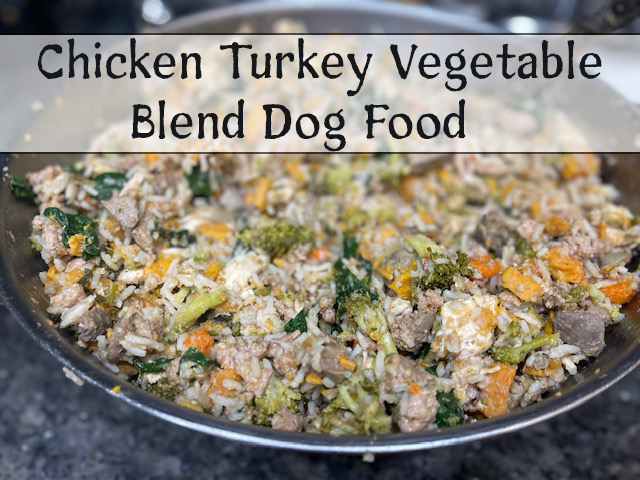 Homemade Dog Food - Chicken Turkey Vegetable Blend